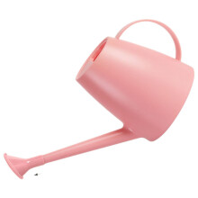 Pink Plastic Garden Watering Can, Ergonomic Handle, Long Spout with Adjustable Shower Head