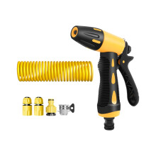 Retractable Garden Hose Reel Wall Mounted Design with Adjustable Spray Nozzle for Car and Lawn
