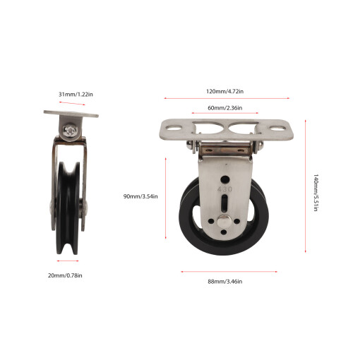 Plastic Pulley Wheel for Gym System Silent Rotation Rust-Resistant Material 1