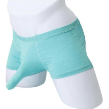 (M,Light Blue)Jinzhaolai Men Sexy Boxers Briefs Bulges Pouch Panties Underwear Underpants