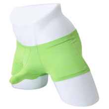 (M,Fluorescent Green)Jinzhaolai Men Sexy Boxers Briefs Bulges Pouch Panties Underwear Underpants