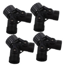 4pcs Adjustable Y Type Garden Hose Splitter Dual Outlet Connector for Outdoor Irrigation and Car Washing