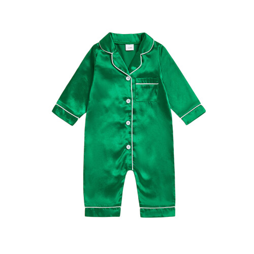 (6-12 Months, Green) Παιδικές Μονόχρωμες Πιτζάμες Κορίτσια Αγόρια