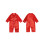 (6-12 Months, Red) Tuta intera per per dormire. 2
