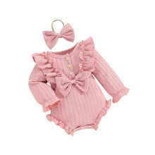 (3-6 Months, Pink) Φθινοπωρινό ολόσωμο με και κουμπιά.