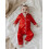 (3-6 Months, Red) Tuta intera per per dormire. 3