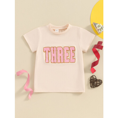(3-4 Years, Khaki) Μπλούζες γενεθλίων για για νήπια 2