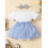 (6-9 Months, Blue) Καλοκαιρινό φόρεμα μωρών τα μαλλιά. 5