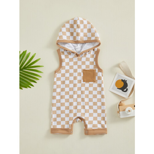 (3-6 Months, Light Brown) Βρεφικά φορμάκια αγοριών καλοκαιρινά ρούχα 1
