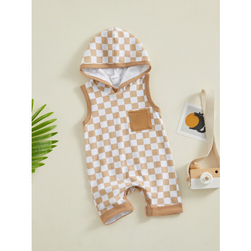 (3-6 Months, Light Brown) Βρεφικά φορμάκια αγοριών καλοκαιρινά ρούχα 2