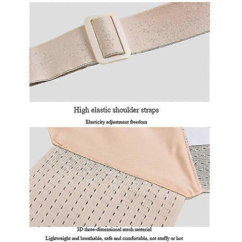 (M,BEIGE)Pregnancy Support Maternity Belt With Shoulder Strap 2