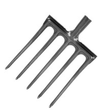Heavy Duty 5 Tine Garden Fork Carbon Steel Digging Fork for Soil Turning and Farm Use