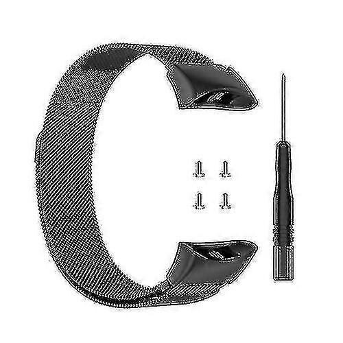 (Black)For Garmin Forerunner 45 / 45s / Swim 2 Milanese Replacement Wrist Strap Watchband