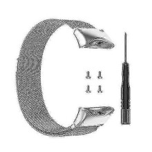(Silver) For Garmin Forerunner 45 / 45s / Swim 2 Milanese Replacement Wrist Strap Watchband