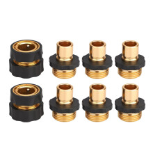 8PCS 3/4 Inch Garden Hose Quick Connect Set, Heavy Duty Aluminum Connectors for Sprayers and Sprinklers