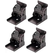(4pcs, black) 2/4pcs 90 Degrees Self-Locking Folding Hinge Anti-Corrosion Invisible Connector - Ri