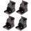(4pcs, black) 2/4pcs 90 Degrees Self-Locking Folding Hinge Anti-Corrosion Invisible Connector - Ri 1