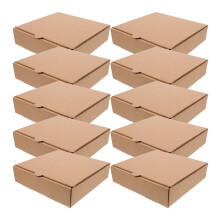 20Stk Braune Mini-Pizza-Boxen Aus Papier, Öl- Und