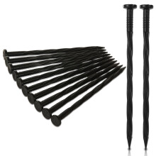 150PCS 8 Inch Spiral Landscape Edging Stakes Plastic Anchoring Spikes for Artificial Turf and Weed Barrier