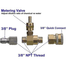 Adjustable Chemical Injector Kit, Soap Chemical Injector for Pressure Washer, 3/8 " Quick Connect