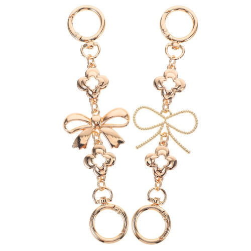2Stk Einstellbare Taschenriemen Kette Metall Mit Schleifen