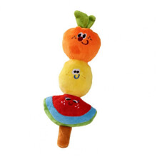 Cute Plush Dog Chew Toy Squeaky Fruit shape Puppy Teething Interactive Tug-of-War Toy