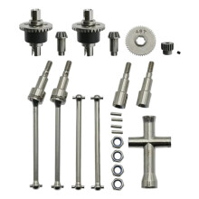 RC Car Metal Differential and Drive Shaft Set 1/16 Scale Reinforced Drivetrain Upgrade for 16101 16102 16201