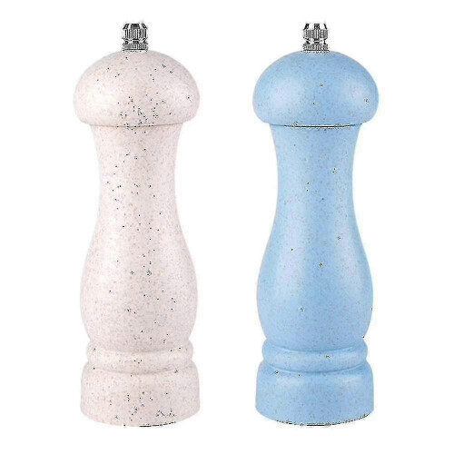 (Off-white light) High Quality Oak Wood Salt And Pepper Grinder Adjustable Coarseness And Refillable - Ri