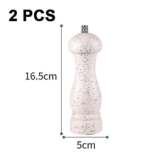 (Off-white light) High Quality Oak Wood Salt And Pepper Grinder Adjustable Coarseness And Refillable - Ri 1