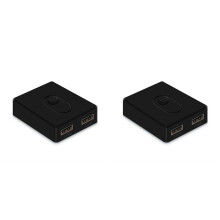 2X KVM USB 2.0 1X2/2X1 Switcher USB Splitter Controller Condiviso per Computer Portatile Stampante Tastiera Mouse, B