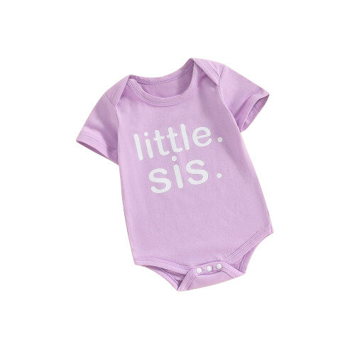 (6-12 Months, Purple) Βρεφική φόρμα με για αδερφάκια.