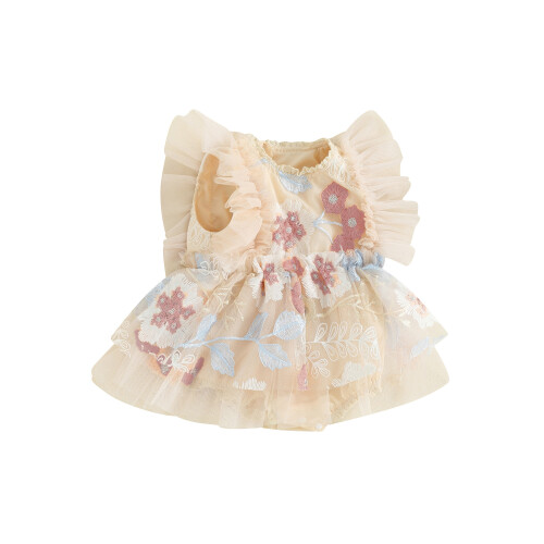 (12-18 Months, Beige) Gúna Romper do Éadaí Ócáideacha