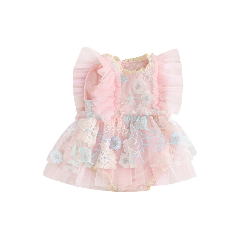 (18-24 Months, Pink) Gúna Romper do Éadaí Ócáideacha