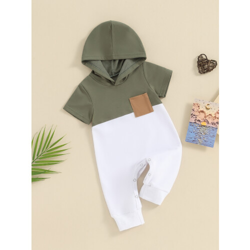 (0-3 Months, Army Green) Tutina estiva per per bambini. 2