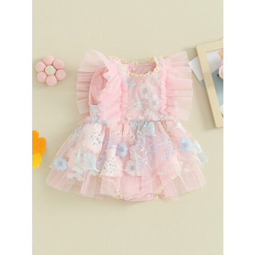 (18-24 Months, Pink) Gúna Romper do Éadaí Ócáideacha 2