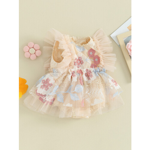 (6-12 Months, Beige) Gúna Romper do Éadaí Ócáideacha 2