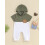(3-6 Months, Army Green) Tutina estiva per per bambini. 2