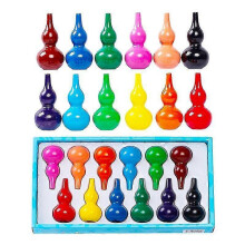 Crayons for Toddlers 12 Colors Washable Safe for Kids Gourd Shape - Ri