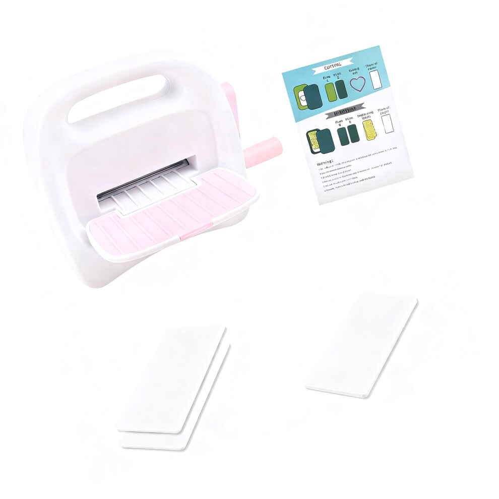 Easy To Use Manual Die Cutter Embosser With Foldable-Pink 7754002984082