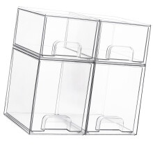 4pcs Stackable Infant Bottle Storage Drawers for Feeding Addons