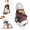 Large Dog Cotton Coat Waterproof Windproof-white brown L. 3
