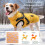 Large Dog Cotton Coat Waterproof Windproof-white brown L. 7