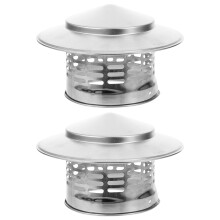 2Stk Kaminabdeckung Silber Robust Und Regenfest