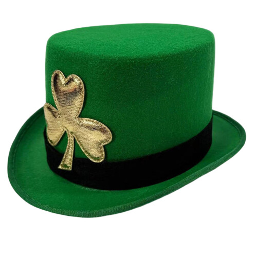 Breathable Cloth Top Hat Celebrating Patrick's-Green
