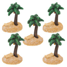 5St Mini Palm Kokospalm Resin Aquarium Miniatuur Decoratie