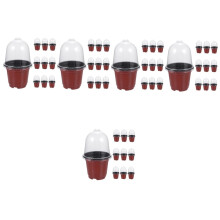 50 Sets Plant Nursery Pots with Controlled Humidity Dome for Seed Starting and Gardening