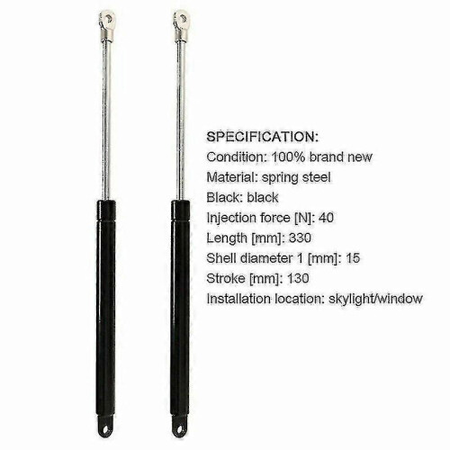2 X Gas Struts Suit Dometic for Seitz Heki Caravan Hatch Skylight 330mm 2