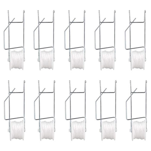 Tomato Trellis Roller Hook with 15M Twine, Durable Vine Support System for Greenhouse Vertical Growth
