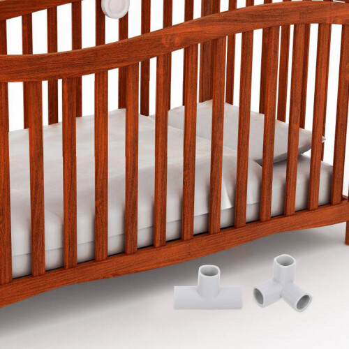 4Stk Baby Laufstall Verbinder T-Förmig Kunststoff Hellgrau 1