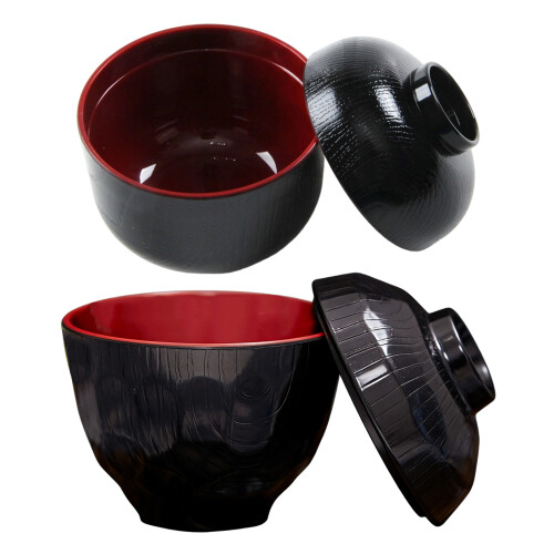 Elegant Lidded Soup Bowl ABS Materials Multiple Use Japanese-B 1